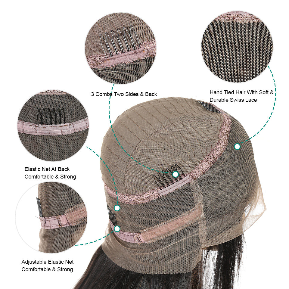 Chemical fiber black long curly hair wig