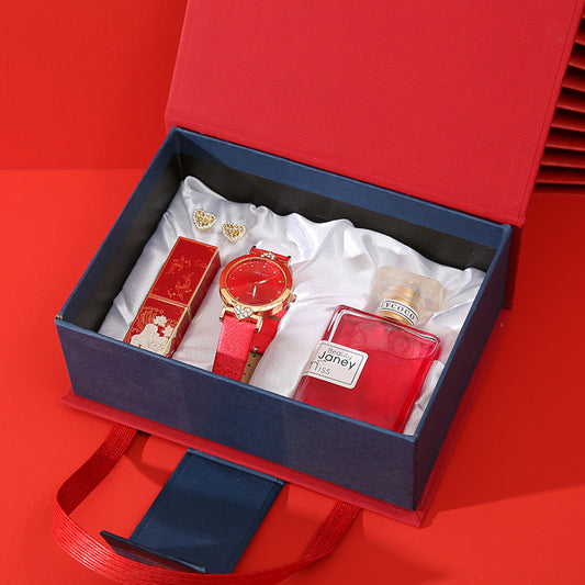 Hand Gift Set Watch Lipstick Perfume Gift Box
